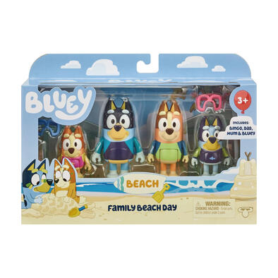 BLUEY BEACH S9 FIGURE 4PK BEACH