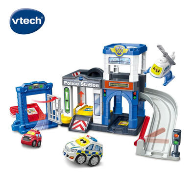 Vtech聲光城市嘟嘟車-城市警察局軌道組
