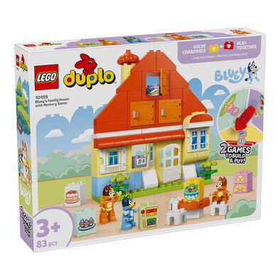 LEGO DUPLO Bluey: Bluey&rsquo;s Family House with Memory Game 10459