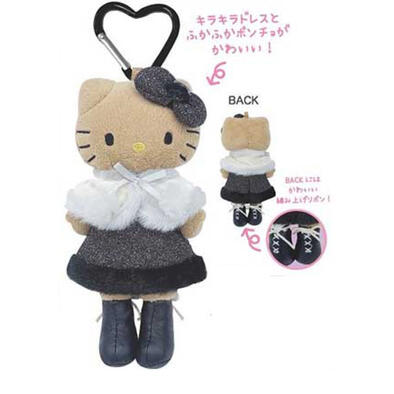 Sanrio三麗鷗 Hello Kitty長腿系列 黑披肩洋裝