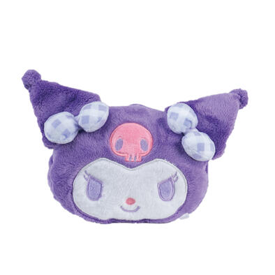 Sanrio Kuromi head-shaped clutch bag 6"