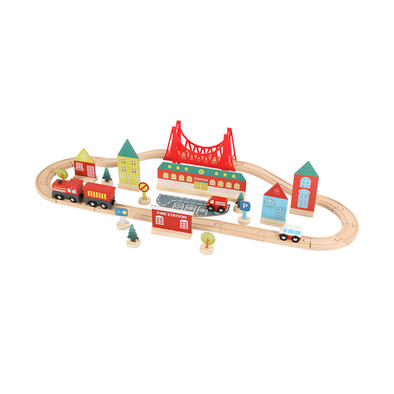 playpop Wooden Train Playset