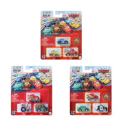Disney Pixar Cars汽車總動員迷你小車3入組 - 隨機發貨