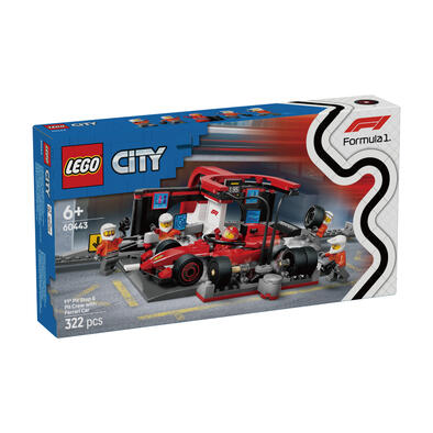 Lego F1® Pit Stop & Pit Crew with Ferrari Car 60443