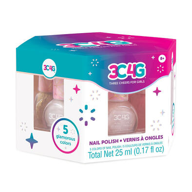 3C4G Pink &Gold 5 Pack Nail Polish