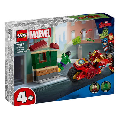 Lego marvel Iron Man with Bike and The Hulk 76287